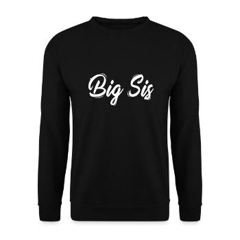 Große Schwester - Unisex Pullover - Schwarz - Vorne - Alina (178cm) & Michal (187cm)