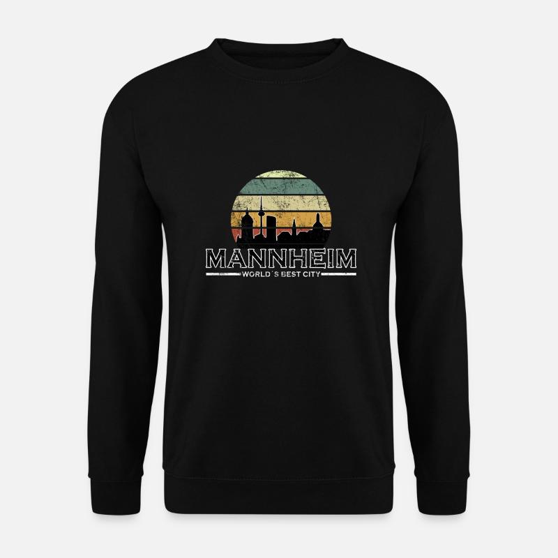 Lustig Mannheim Retro - Unisex Pullover - Schwarz