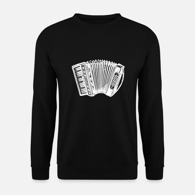 Geschenk Akkordeon Ziehharmonika Silhouette - Unisex Pullover - Schwarz
