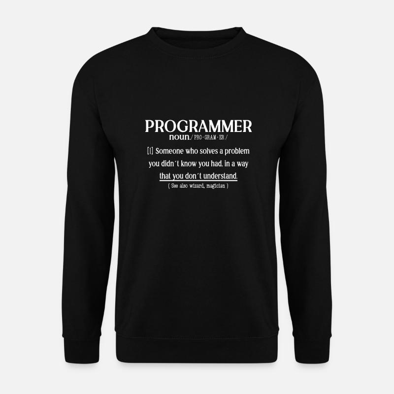 Définition du programmeur - Sweat-shirt Unisexe - noir