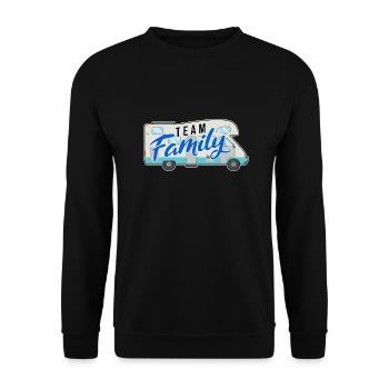 team family camping dog sport gift camping - Unisex Sweatshirt - black - Front - Alina (178cm) & Michal (187cm)