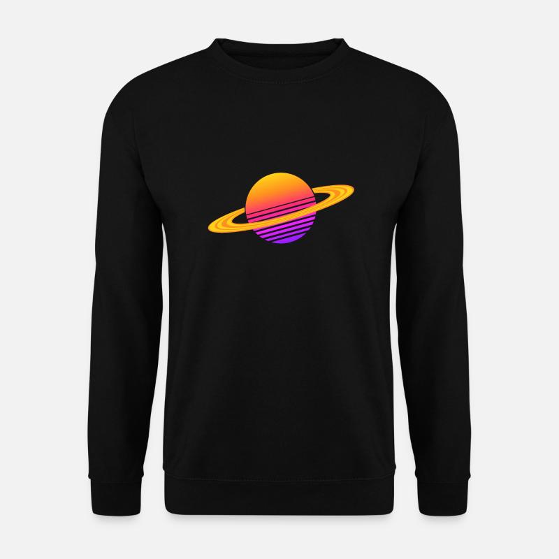 Synthwave Saturne - Sweat-shirt Unisexe - noir