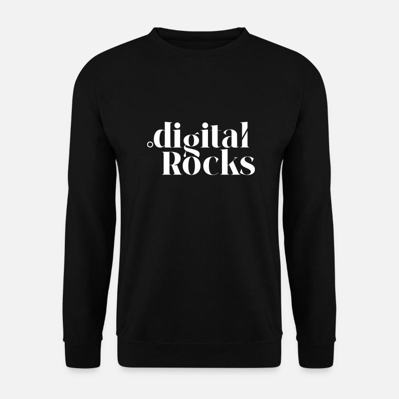 Digital Rocks White - Unisex Sweatshirt - black