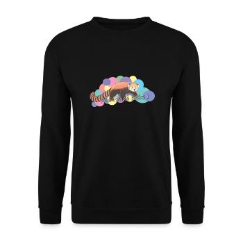 Panda roux - Sweat-shirt Unisexe - noir - Devant - Alina (178cm) & Michal (187cm)