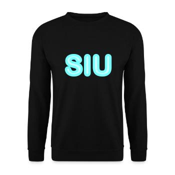 Mot jeunesse - Siu - Police néon en bleu clair - Sweat-shirt Unisexe - noir - Devant - Alina (178cm) & Michal (187cm)