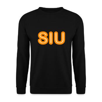 Mot jeunesse - Siu - Police néon en orange - Sweat-shirt Unisexe - noir - Devant - Alina (178cm) & Michal (187cm)
