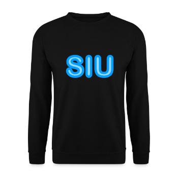 Jugendwort - Siu - Police néon en bleu - Sweat-shirt Unisexe - noir - Devant - Alina (178cm) & Michal (187cm)