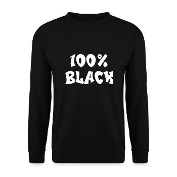 100% black - Sweat-shirt Unisexe - noir - Devant - Alina (178cm) & Michal (187cm)