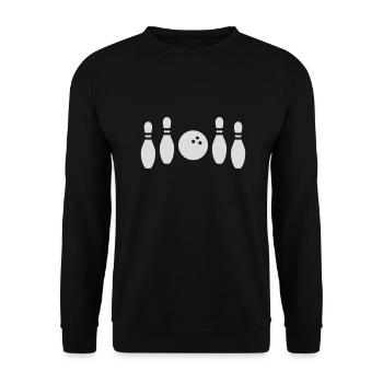 Bowling not hit in between - Unisex Sweatshirt - black - Front - Alina (178cm) & Michal (187cm)
