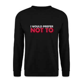 I prefer not to - Unisex Pullover - Schwarz - Vorne - Alina (178cm) & Michal (187cm)