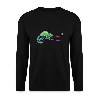 Lézard caméléon Reptile Herpétologiste - Sweat-shirt Unisexe - noir - Devant - Alina (178cm) & Michal (187cm)