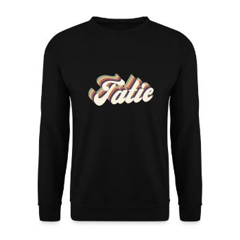 tatie vintage - Sweat-shirt Unisexe - noir - Devant - Alina (178cm) & Michal (187cm)