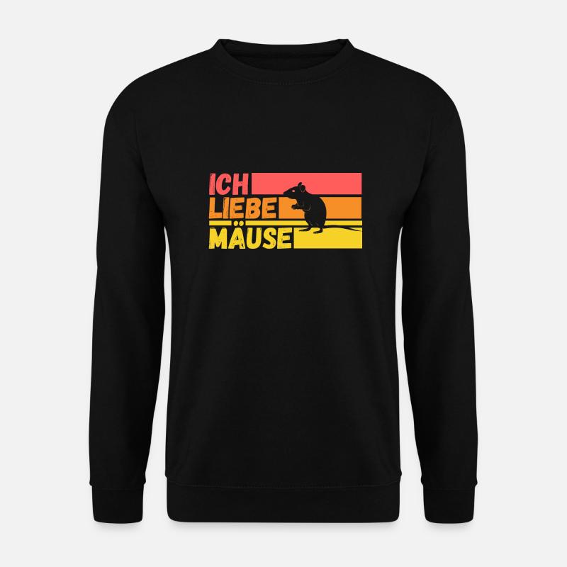 Ich Liebe Mäuse - Unisex Pullover - Schwarz