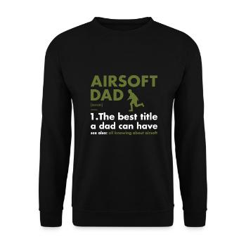 Sport Dad Definition Airsoft - Unisex Pullover - Schwarz - Vorne - Alina (178cm) & Michal (187cm)
