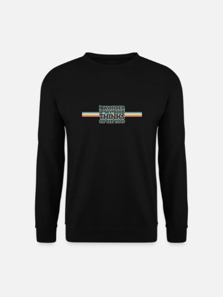 I wonder if my bike thinks of me too - Unisex Pullover - Schwarz