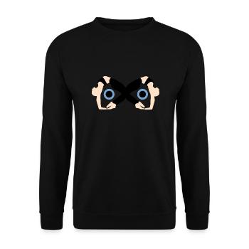 Eye - Unisex Sweatshirt - black - Front - Alina (178cm) & Michal (187cm)