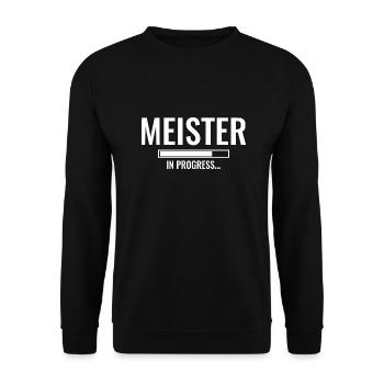 Meister Abschluss Handwerk - Unisex Pullover - Schwarz - Vorne - Alina (178cm) & Michal (187cm)
