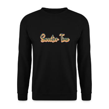 Sweater Time - Unisex Sweatshirt - black - Front - Alina (178cm) & Michal (187cm)