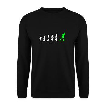 Évolution des cadeaux de biathlon - Sweat-shirt Unisexe - noir - Devant - Alina (178cm) & Michal (187cm)