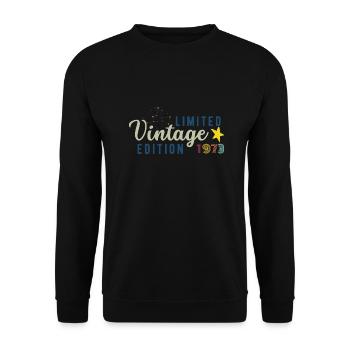 Vintage 1973 Gift Humor Anniversary 50 Years - Unisex Sweatshirt - black - Front - Alina (178cm) & Michal (187cm)