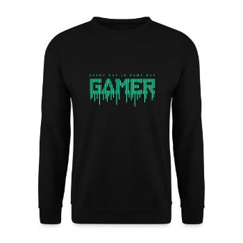 jeu gamer jeu amusant citation drôle amour hacker vidéo - Sweat-shirt Unisexe - noir - Devant - Alina (178cm) & Michal (187cm)