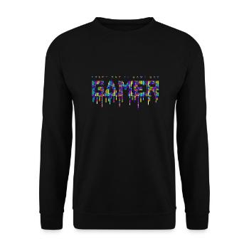 jeu gamer jeu amusant citation drôle amour hacker vidéo - Sweat-shirt Unisexe - noir - Devant - Alina (178cm) & Michal (187cm)
