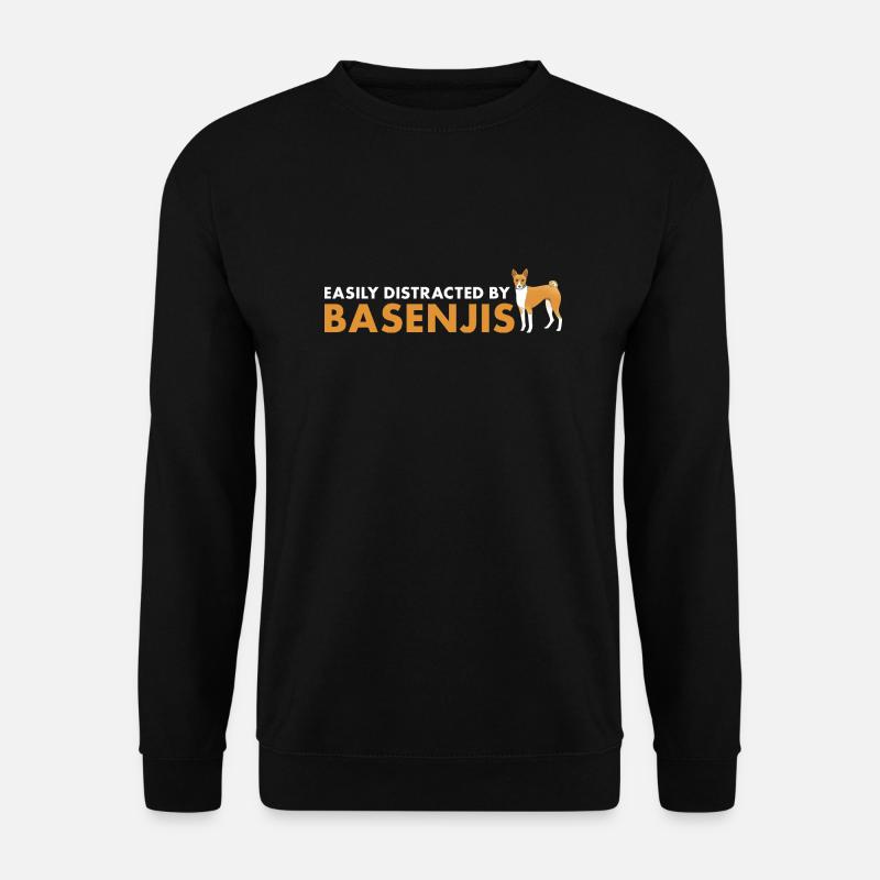 Dog Easily Distracted By Basenji - Unisex Sweatshirt - black