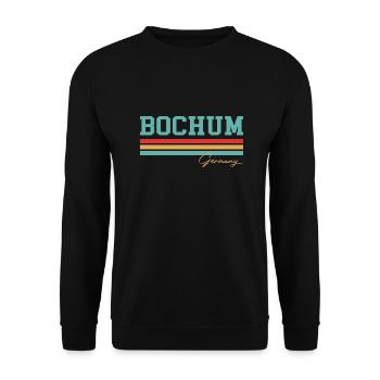 Bochum Deutschland Stadt - Unisex Pullover - Schwarz - Vorne - Alina (178cm) & Michal (187cm)