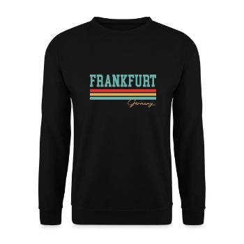 Francfort, Allemagne, Hesse - Sweat-shirt Unisexe - noir - Devant - Alina (178cm) & Michal (187cm)