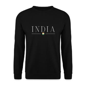 J’aime l’Inde - Sweat-shirt Unisexe - noir - Devant - Alina (178cm) & Michal (187cm)