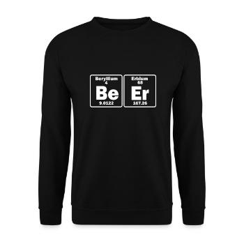 Element of Beer Nerdy Science Periodic Table Geek - Unisex Sweatshirt - black - Front - Alina (178cm) & Michal (187cm)