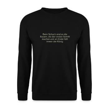 Funny funny sayings pawn chess - Unisex Sweatshirt - black - Front - Alina (178cm) & Michal (187cm)