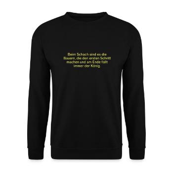 funny farmer saying - Unisex Sweatshirt - black - Front - Alina (178cm) & Michal (187cm)