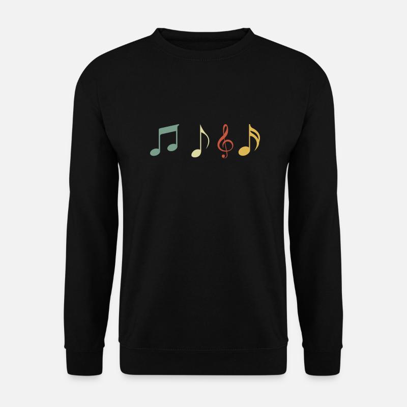note de musique rétro vintage - Sweat-shirt Unisexe - noir