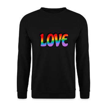 Amour arc-en-ciel rétro - Sweat-shirt Unisexe - noir - Devant - Alina (178cm) & Michal (187cm)