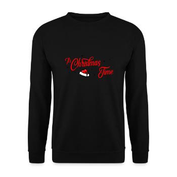 christmas time - Unisex Pullover - Schwarz - Vorne - Alina (178cm) & Michal (187cm)