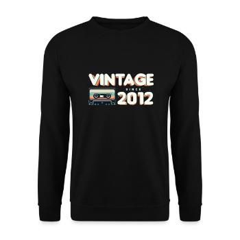 Classique & Vintage 2012 Musique Nostalgique Drôle - Sweat-shirt Unisexe - noir - Devant - Alina (178cm) & Michal (187cm)