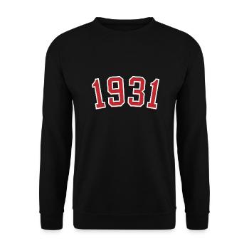 Sport Jahrgang 1931 - Unisex Pullover - Schwarz - Vorne - Alina (178cm) & Michal (187cm)