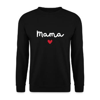 Mama d’amour - cadeau maman - Sweat-shirt Unisexe - noir - Devant - Alina (178cm) & Michal (187cm)