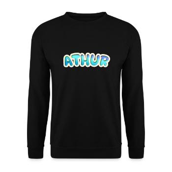 Job Athur - Sweat-shirt Unisexe - noir - Devant - Alina (178cm) & Michal (187cm)