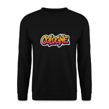 Cologne Graffiti Style | Köln Shirt - Unisex Pullover - Schwarz - Vorne - Alina (178cm) & Michal (187cm)