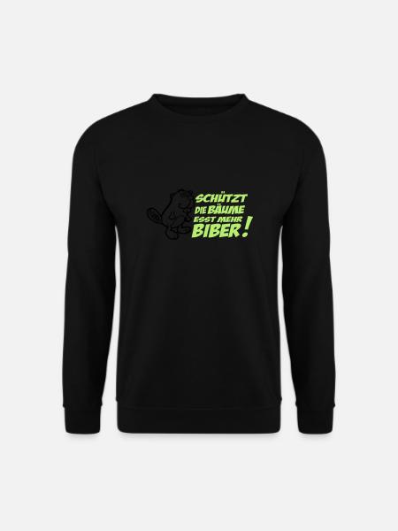 Schützt die Bäume - esst mehr Biber! - Unisex Pullover - Schwarz