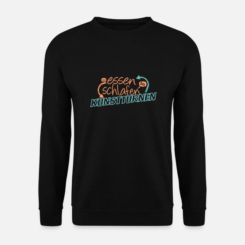 Essen Schlafen Kunstturnen - Unisex Pullover - Schwarz