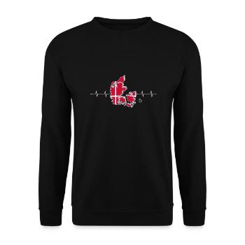 Denmark - Unisex Sweatshirt - black - Front - Alina (178cm) & Michal (187cm)