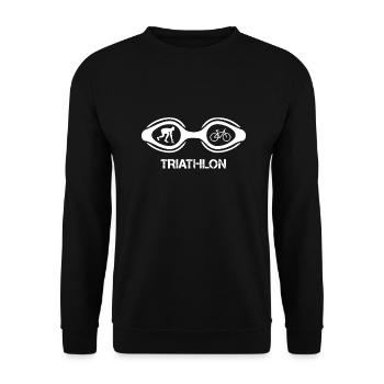 Triathlon - Unisex Sweatshirt - black - Front - Alina (178cm) & Michal (187cm)