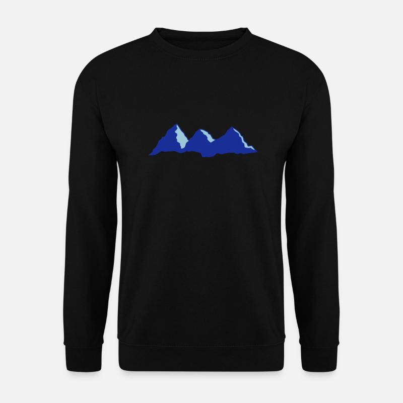 mountain highlander drawing vector - Unisex Sweatshirt - black
