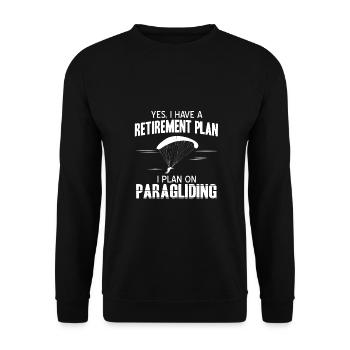 Paragliding - Unisex Pullover - Schwarz - Vorne - Alina (178cm) & Michal (187cm)