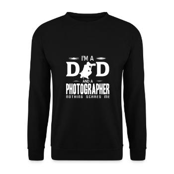 photographer - Unisex Sweatshirt - black - Front - Alina (178cm) & Michal (187cm)