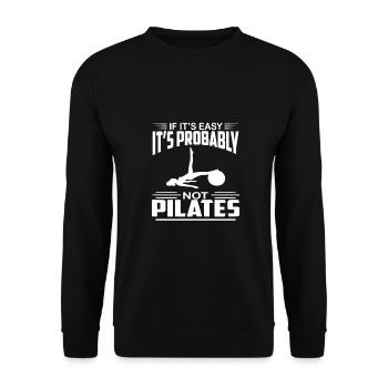 Pilates Übung - Unisex Pullover - Schwarz - Vorne - Alina (178cm) & Michal (187cm)