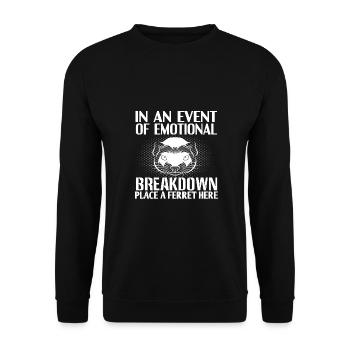 Frettchen - Unisex Pullover - Schwarz - Vorne - Alina (178cm) & Michal (187cm)